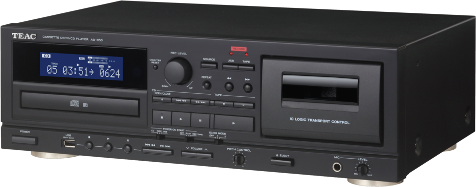 TEAC AD850 CDPlayer Mit Kassettendeck Schwarz